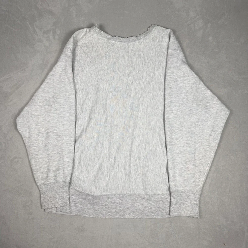 90s Mens Champion Reverse Weave Wisconsin Distressed Sweatshirt XL